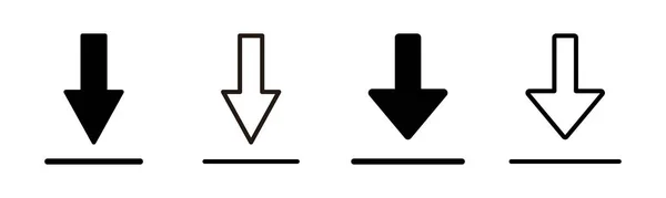 Scarica Icona Set Illustrazione Scarica Segno Simbolo — Vettoriale Stock