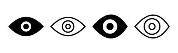 Icono Del Ojo Conjunto Ilustración Signo Símbolo Ocular Icono Mirada — Vector de stock