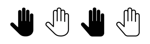 Ручная Иконка Знак Руки Символ Жест Руки — стоковый вектор