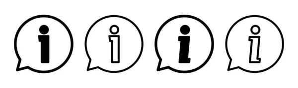 Ілюстрація Набору Значків Інформації Про Нас Знак Символ Значок Фака — стоковий вектор
