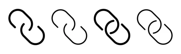 Bağlantı Simgesi Çizimi Hiper Bağlantı Zinciri Işareti Sembolü — Stok Vektör