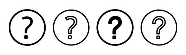 Ілюстрація Набору Піктограм Питання Знак Питання Знак Символ — стоковий вектор