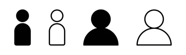 用户图标集示例 人的标志和符号 人物形象 — 图库矢量图片
