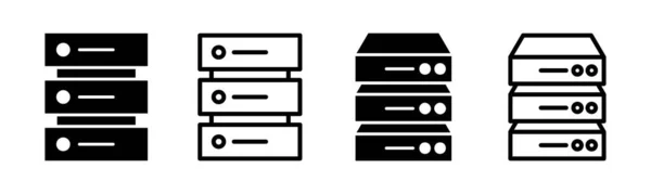 stock vector Database icon set illustration. database sign and symbol