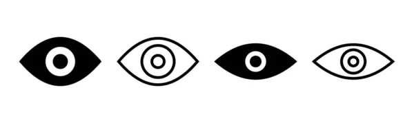 Ikona Oka Nastavena Ilustraci Oční Znamení Symbol Ikona Vzhled Vize — Stockový vektor