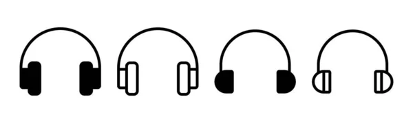 Kopfhörer Icon Set Illustration Kopfhörer Zeichen Und Symbol — Stockvektor
