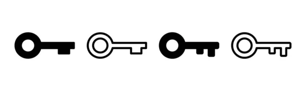 Illustration Der Schlüsselsymbole Schlüsselzeichen Und Symbol — Stockvektor