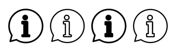 Ілюстрація Набору Значків Інформації Про Нас Знак Символ Значок Фака — стоковий вектор