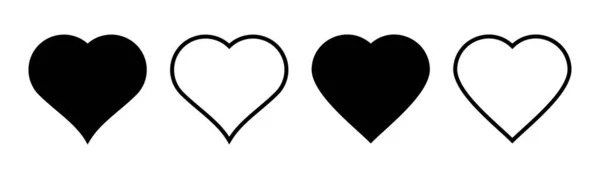 Набір Іконок Кохання Ілюстрація Знак Символ Серця Вектор Піктограм — стоковий вектор