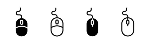 Ilustração Conjunto Ícones Mouse Clique Sinal Símbolo Vetor Ícone Ponteiro —  Vetores de Stock