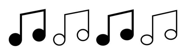 Εικονογράφηση Συνόλου Μουσικής Σημείωση Μουσικό Σημάδι Και Σύμβολο — Διανυσματικό Αρχείο