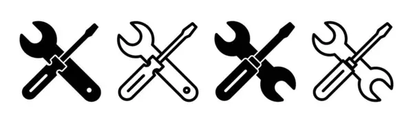 Reair Tools Icon Set Illustration Знак Инструмента Символ Установка Значка — стоковый вектор