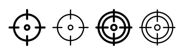 Illustration Icône Cible Objectif Icône Vecteur Signe Symbole Marketing Cible — Image vectorielle