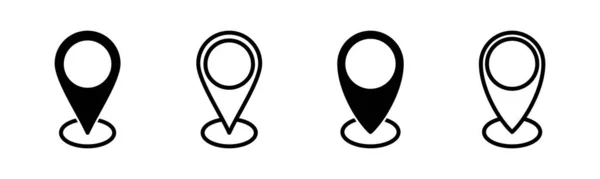 Ilustracja Zestawu Ikon Adresowych Znak Lokalizacji Domowej Symbol Punkt Końcowy — Wektor stockowy