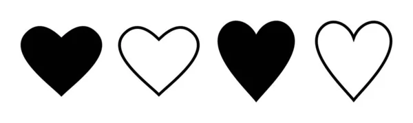 Liebe Ikone Gesetzt Illustration Herzzeichen Und Symbol Wie Ein Symbolvektor — Stockvektor