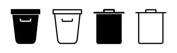 Çöp Simgesi Çizimi Çöp Kutusu Simgesi Şareti Sembolü Sil — Stok Vektör
