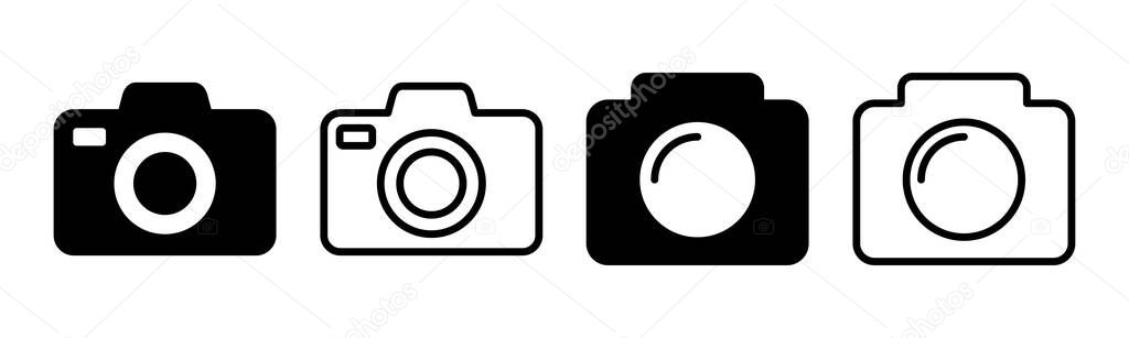 Camera icon set illustration. photo camera sign and symbol. photography icon.