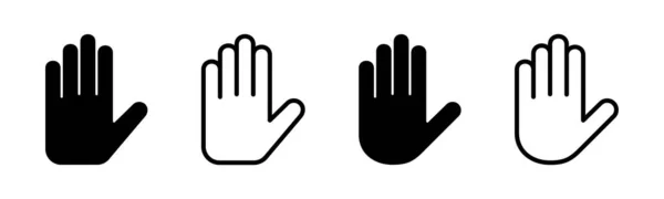 手动图标集插图 手签和符号 手势手势 — 图库矢量图片
