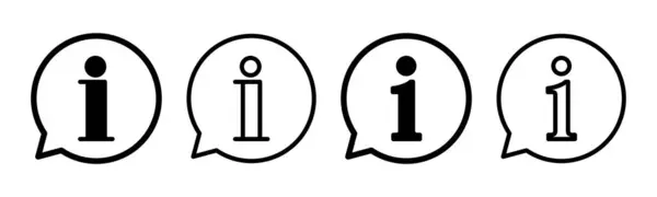 Info Sign Icon Set Illustration Sign Symbol Faq Icon — Stock Vector