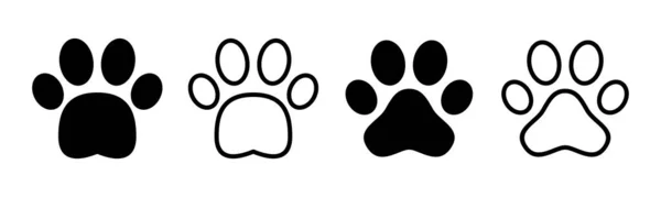 Paw Simgesi Çizimi Pençe Izi Sembol Köpek Kedi Pençesi — Stok Vektör