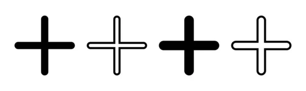 Συν Εικονίδιο Που Εικονογράφηση Προσθήκη Συν Σύμβολο Και Σύμβολο — Διανυσματικό Αρχείο