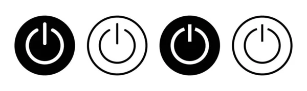 Power Icon Set Illustration Power Switch Zeichen Und Symbol Elektrischer — Stockvektor