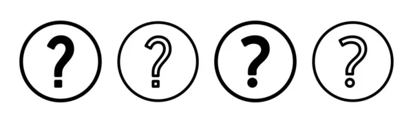Ілюстрація Набору Піктограм Питання Знак Питання Знак Символ — стоковий вектор