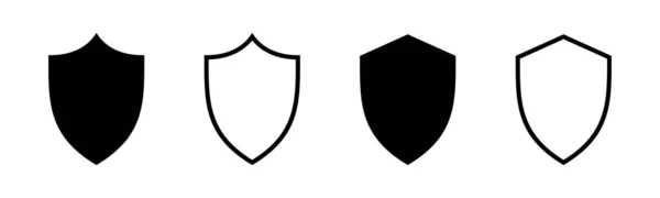 Εικόνα Συνόλου Εικόνων Ασπίδων Εικονίδιο Προστασίας Σήμα Και Σύμβολο Ασφαλείας — Διανυσματικό Αρχείο