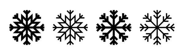 Sneeuw Pictogram Set Illustratie Sneeuwvlok Teken Symbool — Stockvector