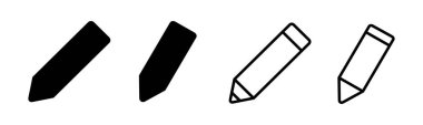 Kalem simgesi çizimi. Kalem işareti ve sembol. Simge vektörünü düzenle