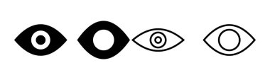 Göz simgesi çizimi. Göz işareti ve sembol. Bak ve Görüş simgesi. 