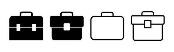 Aktatáska Ikonkészlet Illusztráció Bőrönd Jel Szimbólum Bőröndszimbólum — Stock Vector
