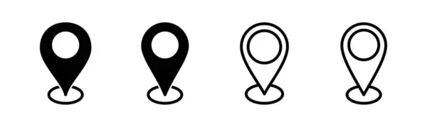 Illustrazione Set Icona Indirizzo Home Posizione Segno Simbolo Localizzare — Vettoriale Stock