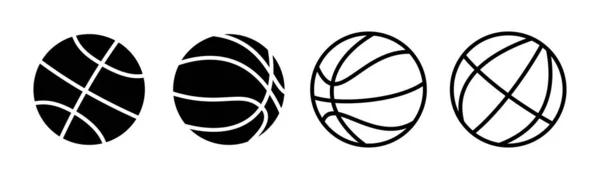 stock vector Basketball icon set illustration. Basketball ball sign and symbol