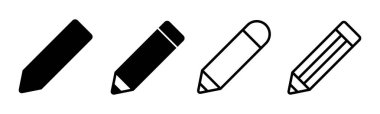 Kalem simgesi çizimi. Kalem işareti ve sembol. Simge vektörünü düzenle