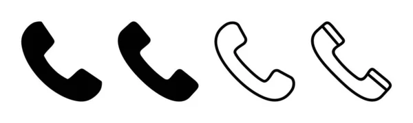 Набір Іконок Виклику Телефонний Знак Символ Значок Телефону Яжіться Нами — стоковий вектор