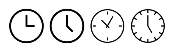 Ícone Relógio Conjunto Ilustração Sinal Tempo Símbolo Ícone Relógio — Vetor de Stock