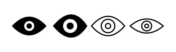 Ilustração Conjunto Ícones Oculares Sinal Olho Símbolo Olhar Ícone Visão — Vetor de Stock