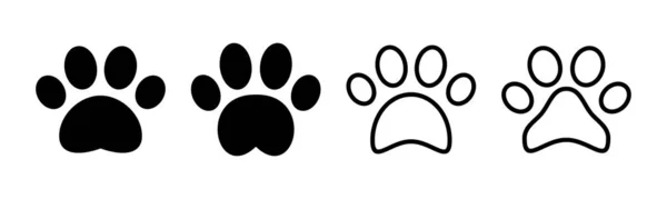 Иллюстрация Иконки Лапы Знак Символ Печати Лапы Собака Кошка Лапа — стоковый вектор