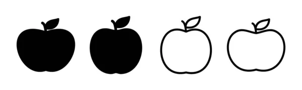 アップルのアイコンセットイラスト ウェブデザインのためのAppleの記号と記号 — ストックベクタ
