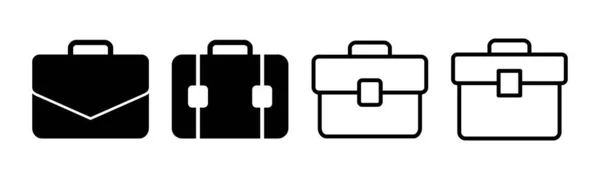 Aktatáska Ikonkészlet Illusztráció Bőrönd Jel Szimbólum Bőröndszimbólum — Stock Vector