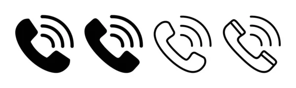 Ikona Volání Nastavena Ilustraci Telefonní Znak Symbol Ikona Telefonu Kontaktujte — Stockový vektor
