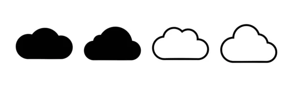 Cloud Icon Set Illustration Cloud Sign Symbol — Stock Vector