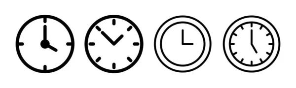 Horloge Icône Set Illustration Signe Symbole Temporel Icône Montre — Image vectorielle