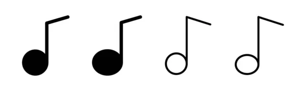 Musik Ikon Som Illustration Notera Musik Tecken Och Symbol — Stock vektor