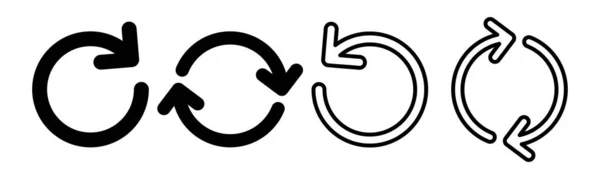 Оновити Ілюстрацію Набору Піктограм Перезавантажити Знак Символ Піктограма Оновлення — стоковий вектор