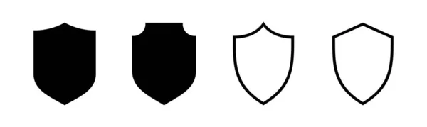 Shield Icon Set Illustration Protection Icon Security Sign Symbol — Stock Vector