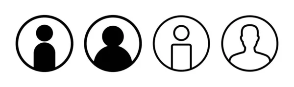 Ikona Użytkownika Zestaw Ilustracji Podpis Symbol Osoby Ikona Ludzi — Wektor stockowy