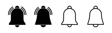 Bell Simgesi çizimi. Web sitesi tasarımı için uyarı işareti ve sembol