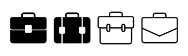 Evrak çantası simgesi çizimi. Bavul işareti ve sembol. bagaj sembolü.